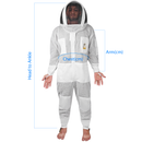 OZBEE Beekeeping Suit Premium 3 Layer Mesh Ultra Cool Ventilated Hoodie Veil Beekeeping Protective Gear