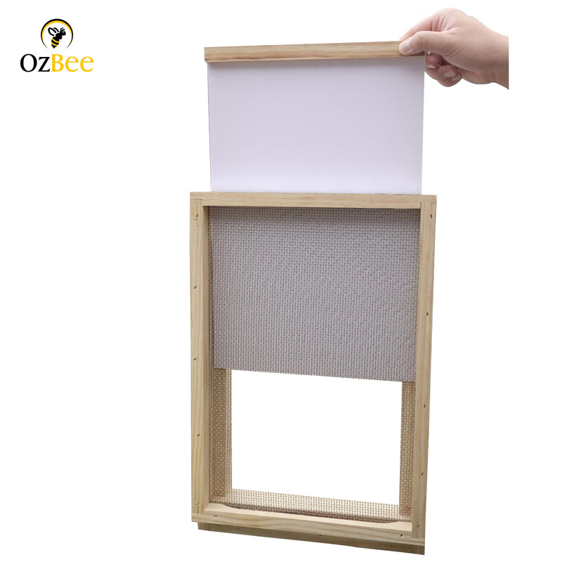 5 X 10F FRAME STAINLESS STEEL MESH BEE HIVE BOTTOM BASE BEEHIVE NZ PINE