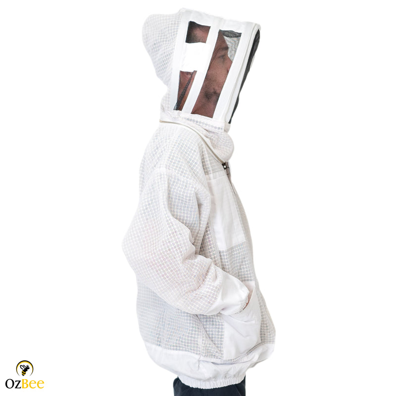 Beekeeping Bee Jacket 3 Layer Mesh Hood Beekeeping Jacket for Beekeeper