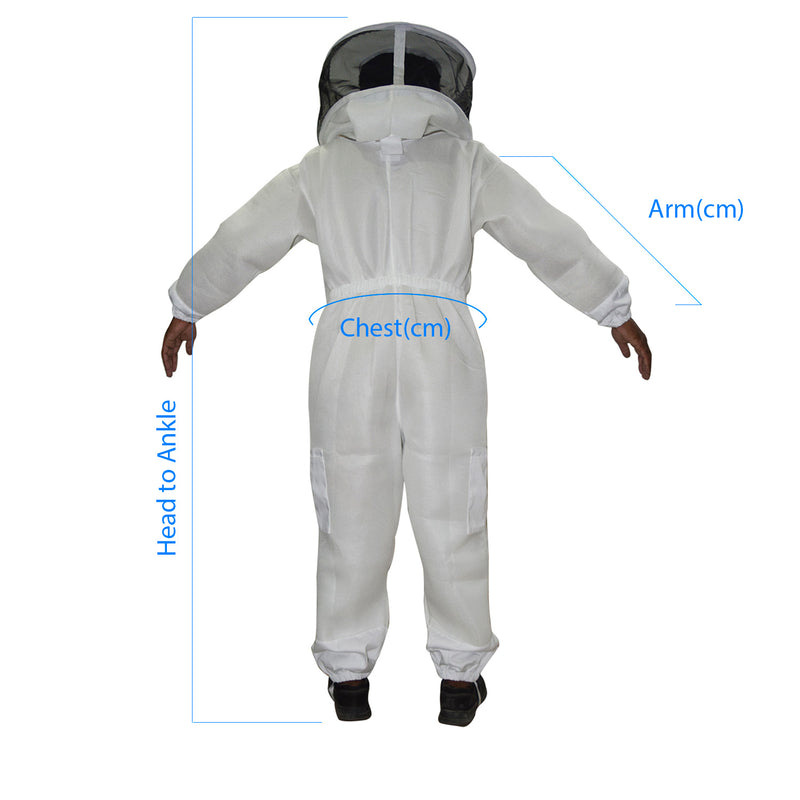 OZBEE Beekeeping Suit 2 Layer Mesh Round Head Style Ultra Cool & Light Weight