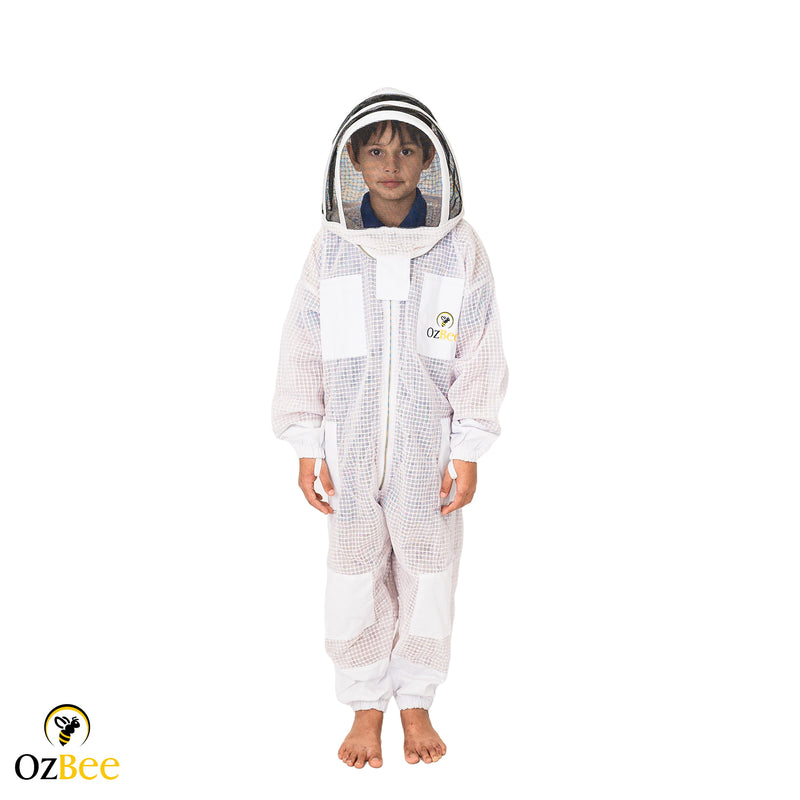 OZBEE Beekeeping Kids Suit 3 Mesh Layer Beekeeper Protective Gear