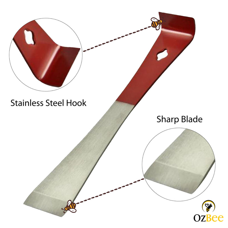 OZBEE 3PCS Stainless Steel Hive Scraper Tools | Bee Hive Hand Tool | Beekeeper Tool for Efficient Beekeeping & Hive Maintenance