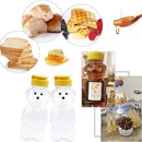 Plastic Honey Bear Bottle Squeeze Bear Cup Flip Top Lid Jar 325GM