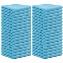 100 PCS Sky Blue Microfibre Cloths Car Cleaning  Detailing Towels Washing Duster