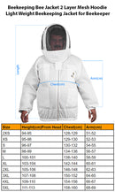 Beekeeping Bee Jacket 2 Layer Mesh Hoodie Light Weight Beekeeping Jacket for Beekeeper