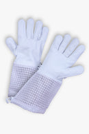 Beekeeping Cow Hide 3 Mesh Ventilated Gloves - Ozeebee Keeping