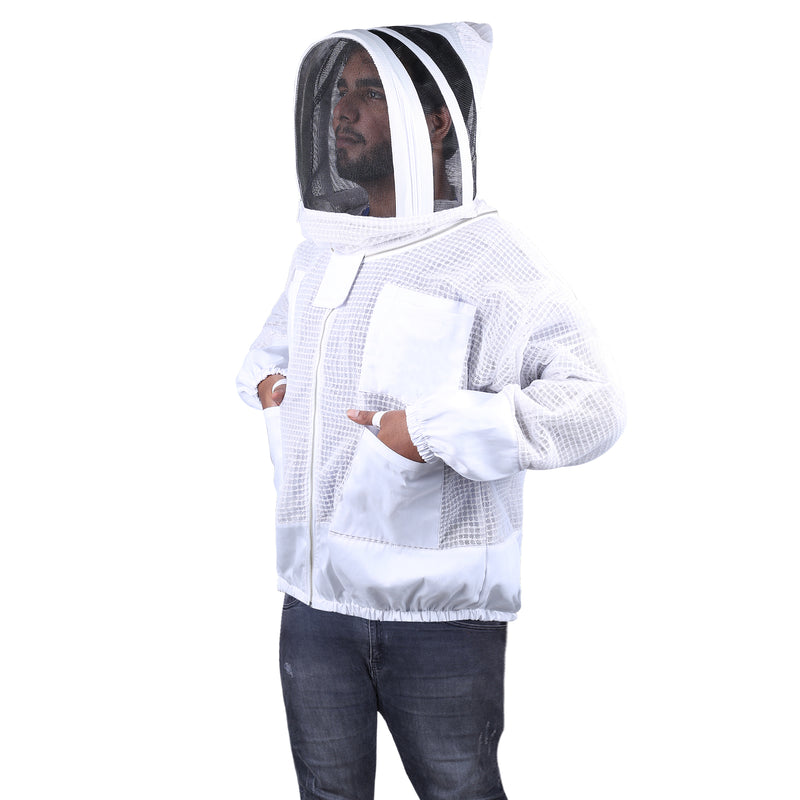 Beekeeping Bee Jacket 3 Layer Mesh Hood Beekeeping Jacket for Beekeeper