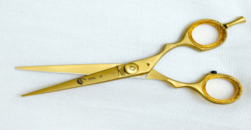 Adjustable Golden Plasma Professional Scissors 6"