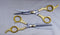 Ovial Carved - 24Kt Gold Plated Thinning & Trimming Scissors Set 6.5"