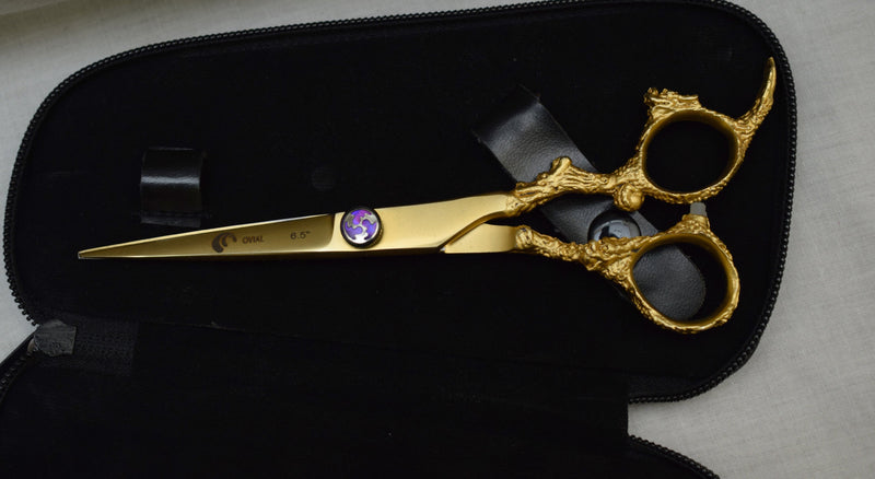 Full Body 24ct Gold Platted Scissor, Top of The Line Quality Especially designed for Professional Hair Cutting Salons. 6.5"