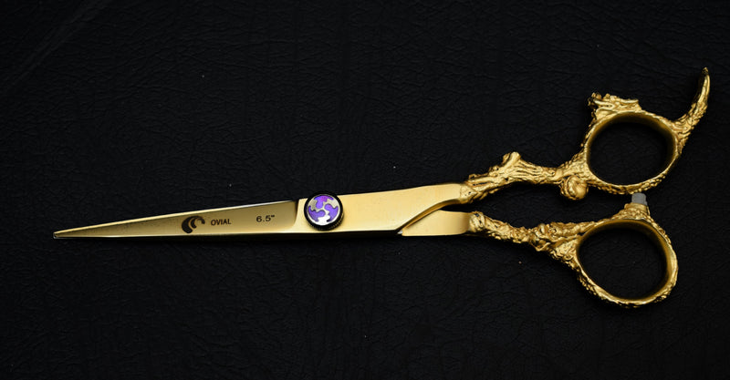 Full Body 24ct Gold Platted Scissor, Top of The Line Quality Especially designed for Professional Hair Cutting Salons. 6.5"