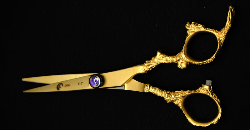 Full Body 24ct Gold Platted Scissor, Top of The Line Quality Especially designed for Professional Hair Cutting Salons. 6.5"