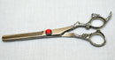 Supreme Quality Stainless Steel Thinning Scissor with Antique Carved Handle 7"