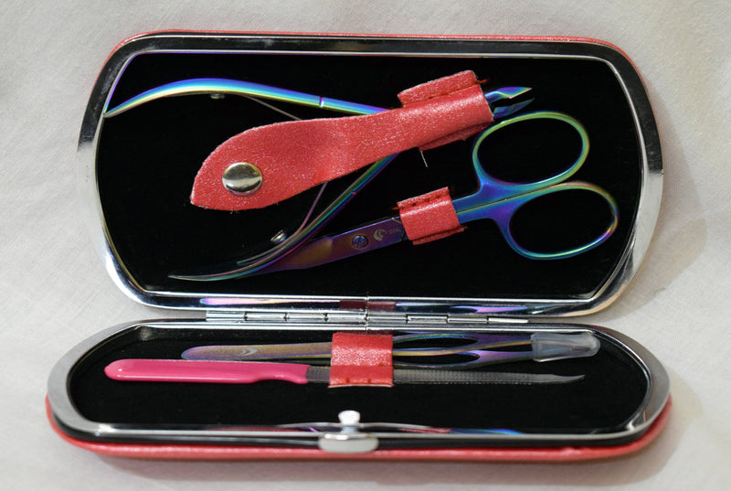 Titanium Plated Multi Color- Ladies Personal Travelling Pedicure/Manicure Kit