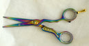 Ovial Artistic- Titanium Plated Multi Color Stainless Steel Professional Scissor 5.5"