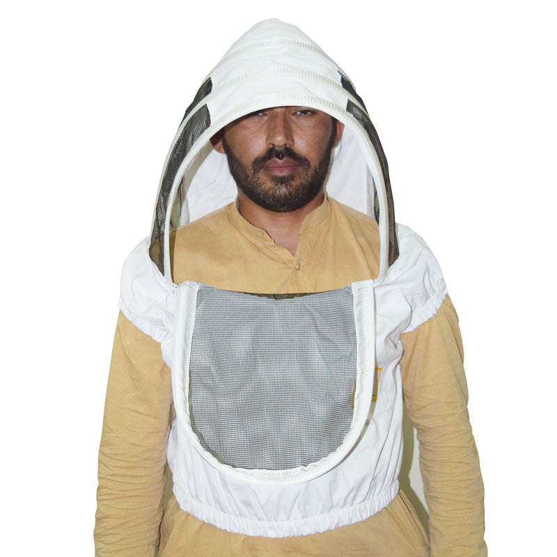 Beekeeping Bee Cotton Half Body Open Hoodie Style Veil Protective Gear