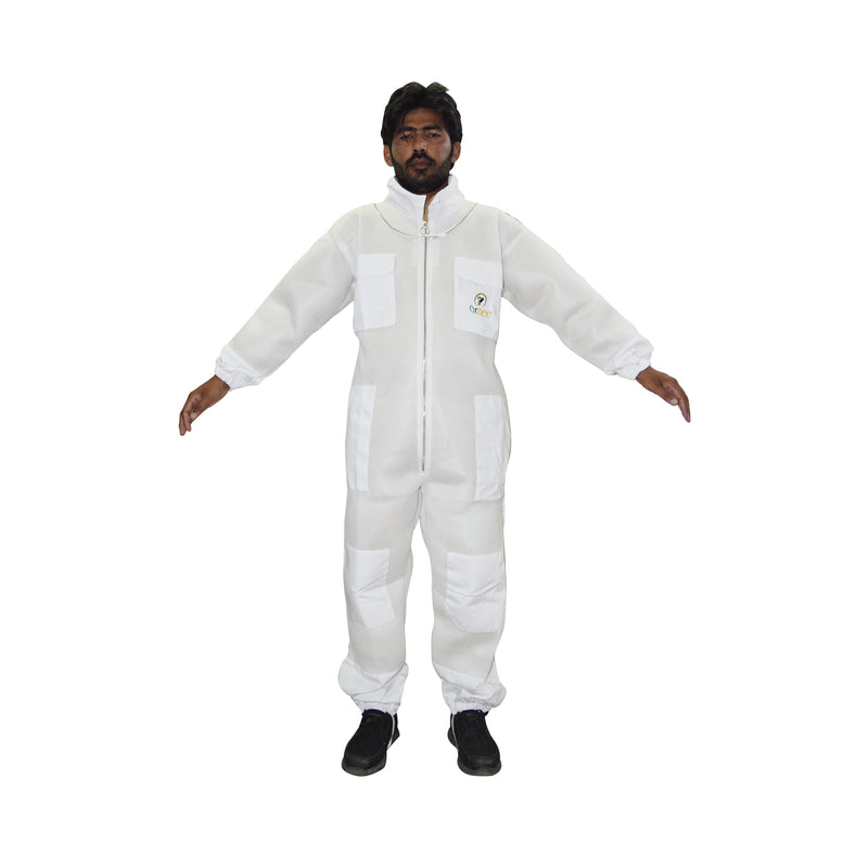 Beekeeping Starter Kit For Beekeepers With OZ Bee 2 Layer Mesh Ventilated Round Head Suit Protective Gear