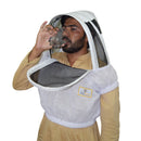 Beekeeping Bee Half Body Open Hoodie Style Veil 3 Mesh Layer Ventilated Protective Gear