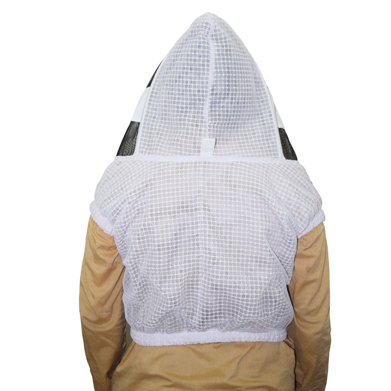 Beekeeping Bee Half Body Open Hoodie Style Veil 3 Mesh Layer Ventilated Protective Gear