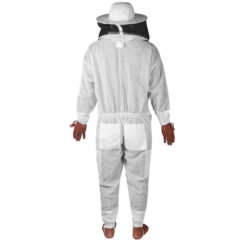 OZBee Beekeeping Suit Premium 3 Layer Mesh Ultra Cool Ventilated Round Head Beekeeping Protective Gear