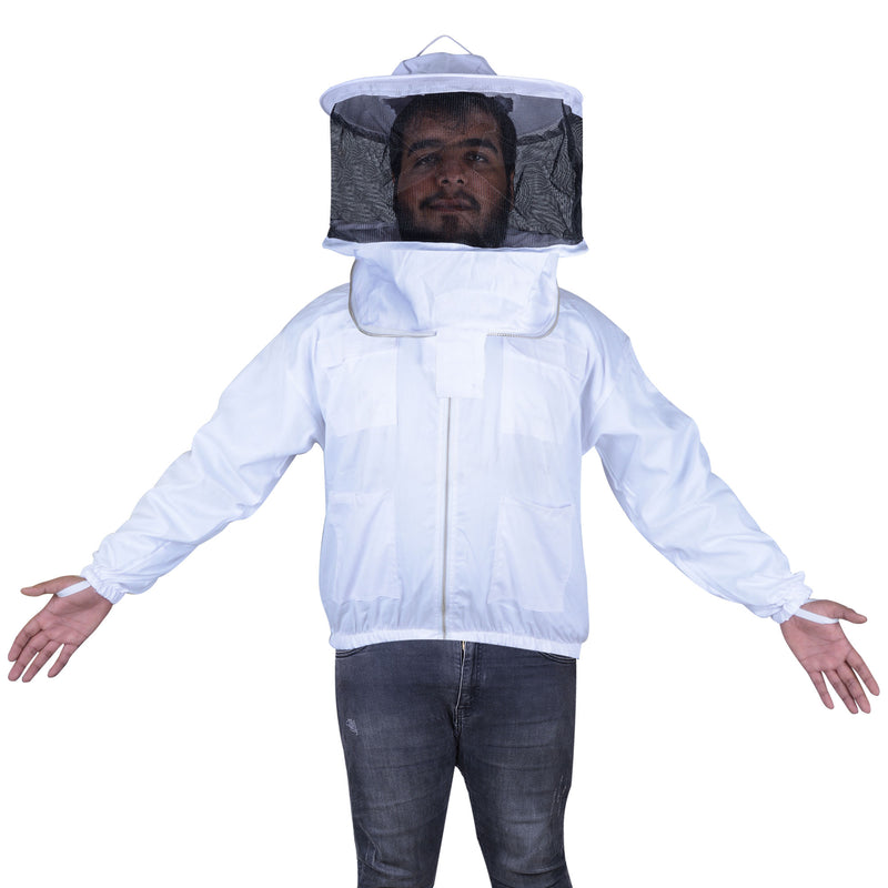 Beekeeping Bee Jacket Standard Cotton Jacket With Round Head Veil Protective Gear