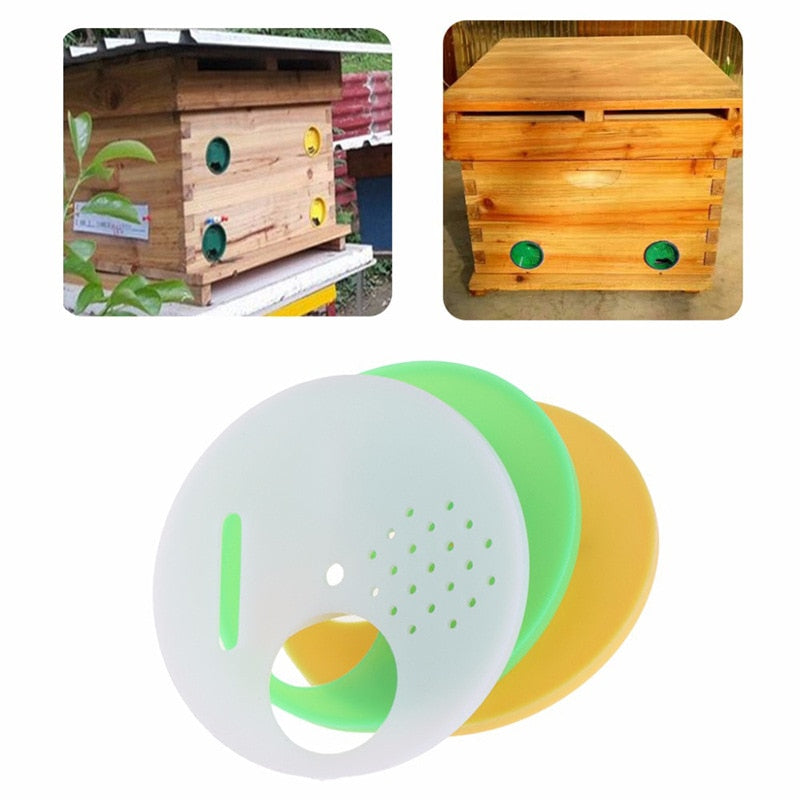 Beehive Box Entrance Gate Disc Bee Hive Plastic Door Round Disc