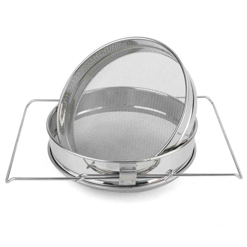 Stainless Steel Double-layer Bee Honey Sieve Filtration, Strainer Honey Harvesting Tool