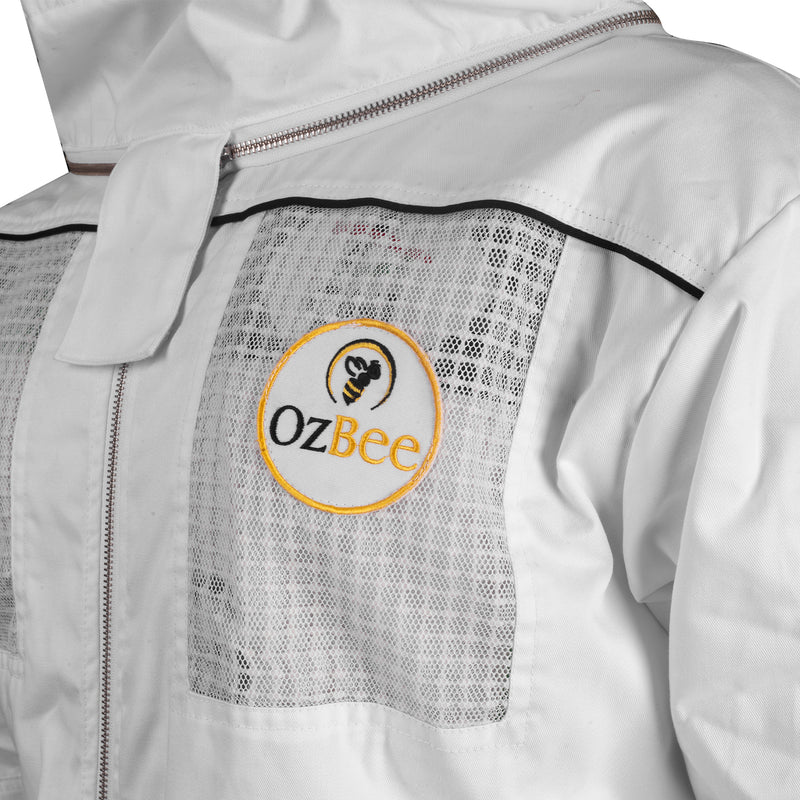 Beekeeping Bee Cotton Semi Ventilated Jacket With Hood Style Veil Protective Gear